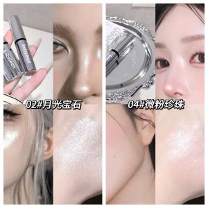 Kobeleen Jelly Highlighter Stick Pearl Shiny Diamond Brightening Water Light Skin Highlighter Stick Suitable for Students