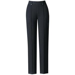 Aokawen | Casual High Waist Elastic Waist Womens Pants Spring Autumn Style Straight Leg Long Trousers Mid-aged Mom Fashionable Elastic