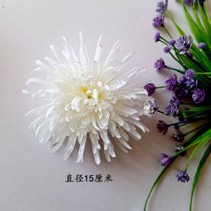 Larix Martini Simulated Chrysanthemum Large Flower Head Single Branch Dragon Claw Chrysanthemum Bouquet Silk Flower Fake Flower Outdoor Display Flower
