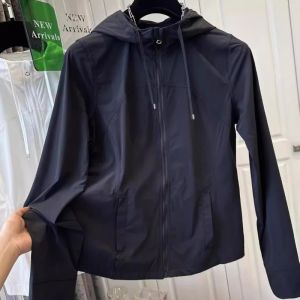Hooded Slim Fit Ice Silk UV Protection Coat For Petite White