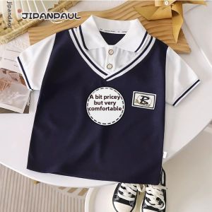 JIFANPAUL | Fashionable Faux Two-Piece Collar Short Sleeve Shirt