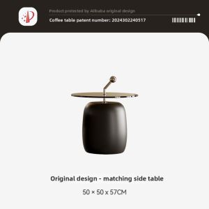 Tide leader | Wabi-Sabi Designer Italian Luxury Small Round Side Table