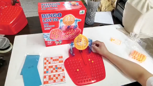 Bingo Lotto Lottery Family Bingo Game Set-Cage Balls Cards Counters Party Bingo Game