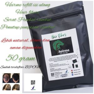 heirme hair fiber refill isi ulang serat penebal rambut 50 gr sudah BPOM