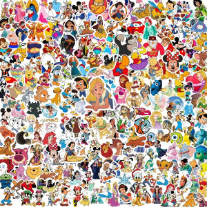 50/100/200/300pcs Disney Mixed Anime Series Stickers Cute Mickey Princess Cartoon Decals Luggage Phone Laptop Sticker Toys Gift