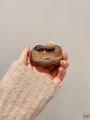 Qiguan Gradient 3D Coffee Bear Airpods4/3 pro Silicone Soft Shell Protective Case Wireless Bluetooth  Cartoon Cute Brown. 
