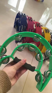 Double Row Jingle Tambourine 0-4 Years ABS Material Kids Party Concert