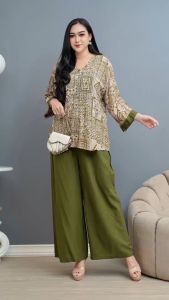 Setelan Bestari Jumbo One Set Rayon Busui Piyama Baju Tidur Wanita