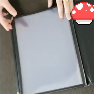 Buku Menu Restoran A4 Cover Pelindung Menu Transparan Sampul A4 Kulit Cover Buku Menu Hitam-4/6/8/page