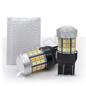 Bóng Đèn LED Switchback 3157 3457 4157 7443 W21/5W T20 Hai Màu Trắng Vàng Cho Đèn Xi Nhan Đèn Định Vị Ban Ngày Đèn Phanh Xe Hơi Bay15d 12V