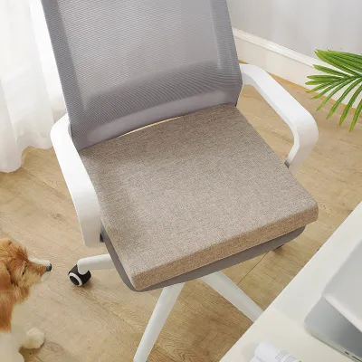 Thickened Linen Seat Cushion High Density Sponge Pad Solid Wood Sofa Redwood Chair Pad High Rebound Home Decor Nordic Style