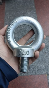 Bulong tai cẩu (A) Dương M30 tải 1.5 tấn – Tai cẩu ren 30mm thép đúc nguyên khối siêu bền hàng công nghiệp chuẩn tải