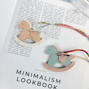 Discover the Cutest PU Leather Animal Rocking Pony Keychain & Pendant