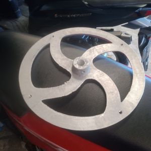 Pully Piringan Mesin Cabut Bulu Ayam 5 ekor Diameter 35cm lobang as 20mm