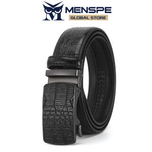 MENSPE Mens Belt Fashion Belt Genuine Leather Belts Automatic Buckle Belts Brand Luxury High Quality Business Strap Male Waistband for Men