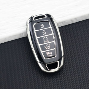 5 Buttons TPU Car Key Case Cover for Hyundai Accent Santa Fe Palisade I30 Ix35 KONA Encino Solaris Azera Grandeur Ig Keychain