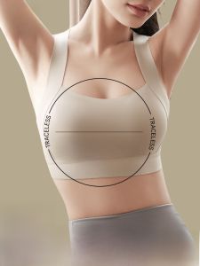 High Intensity Sports Bra Womens Anti Shock Fitness Running Bra Prevent Sagging Vest Style Wireless Cross Back Sports Bra