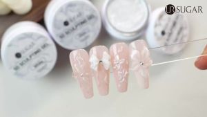 UR SUGAR 15ml 3-IN-1 5D Sculpting Gel Non-Stick Hand Quick Nail Extension Gel Pearl White Shaping Carving Flower Gel ManicureDiy