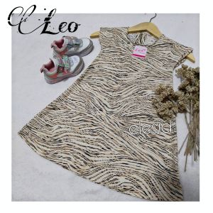 Dress Anak Kancing Belakang Motif Rayon usia 2-7th