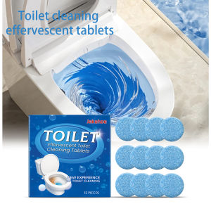 Toilet Tank Cleaner Tablets 12 Pack Oxygen Power Remove Tough Stains Limescale Odor Fresh Scent Effervescent Drop In Value Pack