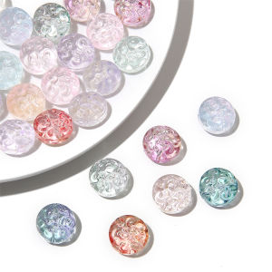 10pcs 13mm Glass Transparent Double Color Beads For DIY Bracelet Necklace Jewelry Making