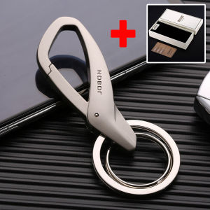 Móc Khóa Kim Loại Đôi Vòng Tròn Móc Chìa Khóa Ô Tô Dành Cho Doanh Nhân Chất Lượng Cao Sáng Tạo Quà Tặng Đeo Thắt Lưng