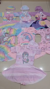 Swim Suit Baju Renang Anak Gadis Set Topi Model Rok Bahan Tidak Tembus Cepat Kering Outdoor Indoor