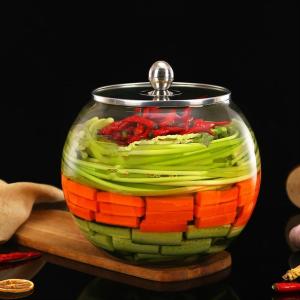 FEIZHUXIANSEN | Round Airtight Storage Jar for Pickles  Large Capacity