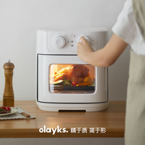 Olayks Large Capacity 12L Visual Electric Oven Multifunctional Deep Fryer Built-in Home Use Kitchen Appliance Stainless Steel