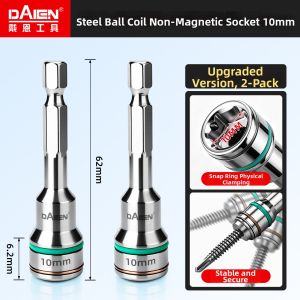 DAIENGONGJU | Non-magnetic Self-tapping Screw Bits 8-10mm Steel Ball Socket Tool