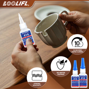 414 ceramic glue epoxy resin adhesive high strength fast-drying type high temperature resistance 120 ℃ waterproof anti-cracking suitable for tile / metal / crafts repair 1-3pcs20ml home repair tools