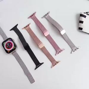 Luxury Slim Metal Magnetic Strap for IWatch 9 8 7 SE 6 Girl Wrist Band for Apple Watch 41mm 40mm 38 45 44 49mm Ultra Bracelet