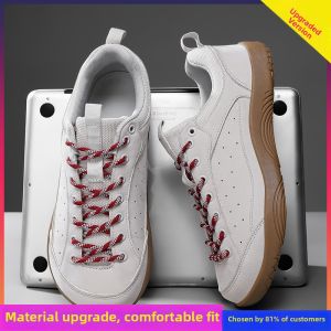Dsinwin | Vintage Wide Toe Sports Shoes For Men White Anti-Slip