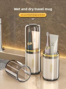 MONLEYTA | Portable Travel Toothbrush Toothpaste Cup Dental Kit Mouthwash Cup Three-In-One Wash Cup ManliTa Brand Personal Hygiene Set
