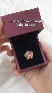 Sv Premium Luxury Flower Unique Baby Brooch Pin Tudung Bunga High Quality Flora Hijab Pin Fashion Jewellery Mewah