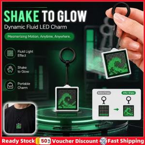 KEBIDU New Shake to Glow LED Fluid Light Charm Gravity Sensor Portable Keychain Mini Green Glow Pendant for Bags Cool Tech Gift & Party Favor