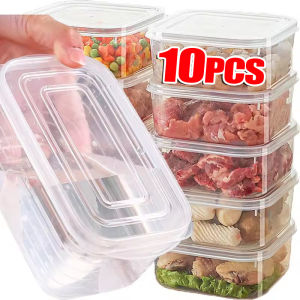 10/20Pcs Transparent Kitchen Sealed Storage Box / Fruits Vegetable Fresh Organizer / Refrigerator Food Box with Lid / Frozen Meat Crisper Box