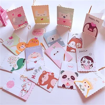 Creative Cute 3D Mini Greeting Card