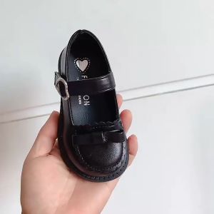 Giày Cho Bé Gái Phong Cách Tiêu Thư Da Lì Quai Dán Phong Cách Vintage - G17