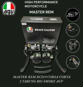 Master Rem AGV Corsa Corta RCS 19 Double Tabung Big Smoke Nmax PCX ADV Xmax