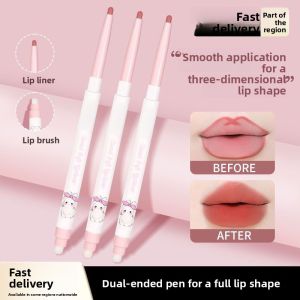 Double-Headed Lip Liner Pen Waterproof Long-Lasting Colorful Natural Plump Lip Outline Lipstick Pen Easy to Color Persistent Color