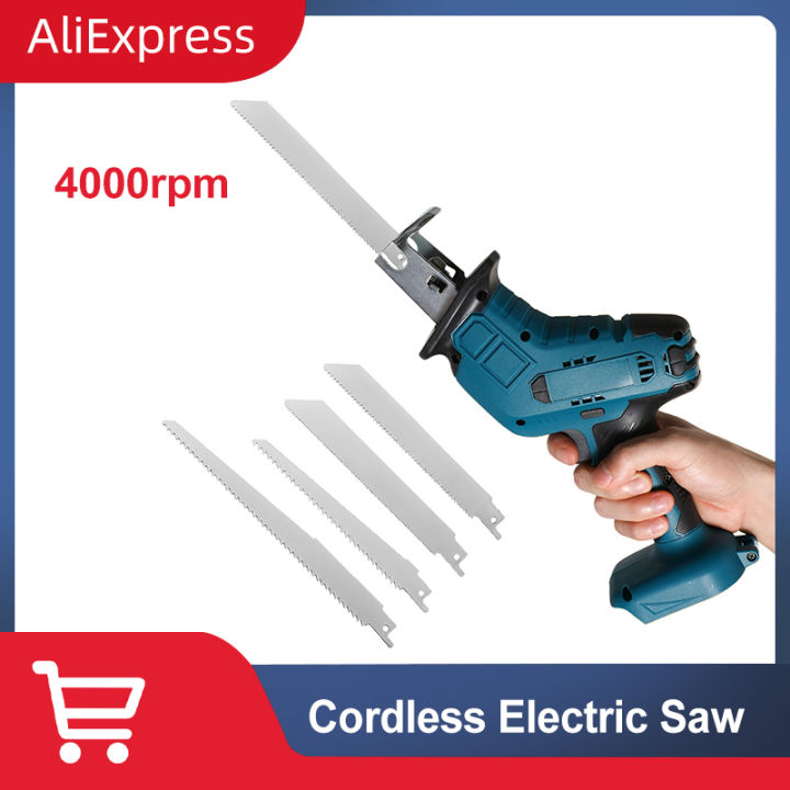 18V 4000RPM Cordless Reciprocating Saw Variable Speed Electric Saw