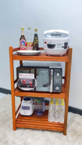 ชั้นไม้วางของ #จัมโบ้60*ลึก38*สูง100ซมวางไมโครเวฟได้.คละสี