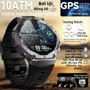 Đồng Hồ Thông Minh T-Rex 3 GPS Chống Nước 10ATM Màn Hình Cảm Ứng AMOLED Đầy Đủ Pin 500mAh La Bàn Hơn 170 Chế Độ Thể Thao Dành Cho Nam