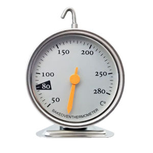 New Stainless Steel Oven Thermometer Large Dial Baking BBQ Cooking Meat Food Temperature Measurement Hang Stand Kitchen Supplies