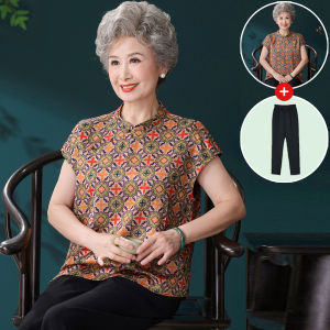 AIDUOEN | Áo Sơ Mi In Họa Tiết Thoáng Khí Mùa Hè Tay Ngắn Cổ Đứng