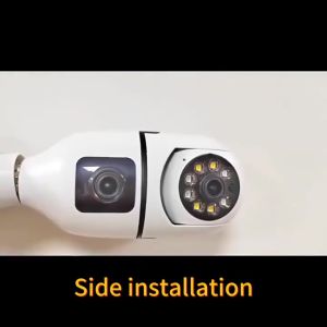 Yoosee 4MP Cctv With Audio and Speaker Dual Lens Cctv Light Bulb Connect To CP Smart IP Security Camera HD 1080P Full Color Night Vision cctv Bulb Camera 360 Rotation Wireless Cctv Camera Wifi Cctv Camera 360 Degree Motion Detection