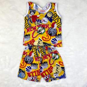 Pambahay Terno NBA Teams for 1 - 2 Years Old Cool Fabric
