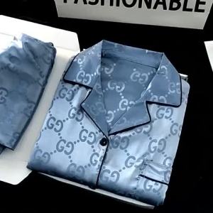 High-end pajamas womens ice thin short sleeve Pyjamas Set silk two-piece suit cute jacquard大碼冰絲睡衣  女生 睡衣 套裝  少女睡衣