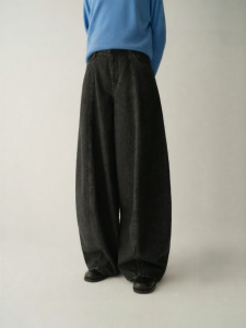 INSIS FEMME | Balloon-leg Retro Minimalist Cotton Denim Pants